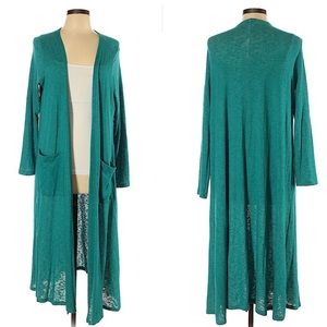 Long sleeved teal cardigan!